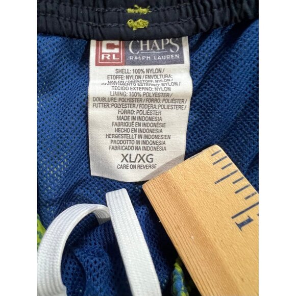 Chaps Ralph Lauren Mens Board Shorts Swim Trunks Pockets All Over Print XL - Picture 4 of 6